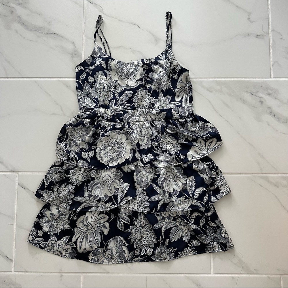 Tiered Floral Mini Dress